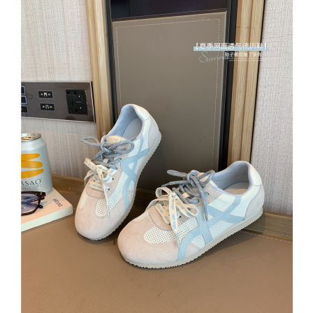 女大童网面德训鞋2026夏季新款青少年圆头平底百搭休闲鞋学生板鞋