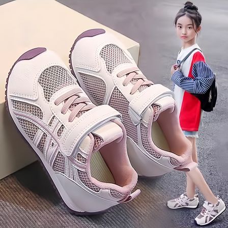 官网C&K女童鞋子2026夏季透气德训鞋网面跑步轻便软底阿甘运动鞋