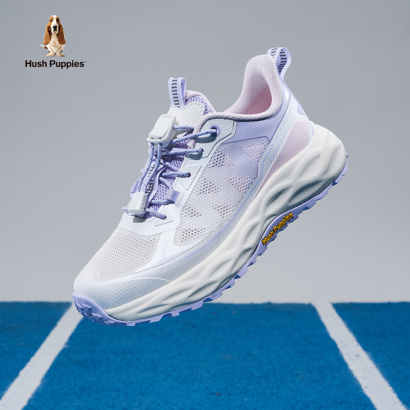 【跃核】暇步士童鞋女童运动鞋软底防滑网面透气紫色学生休闲凉鞋主图