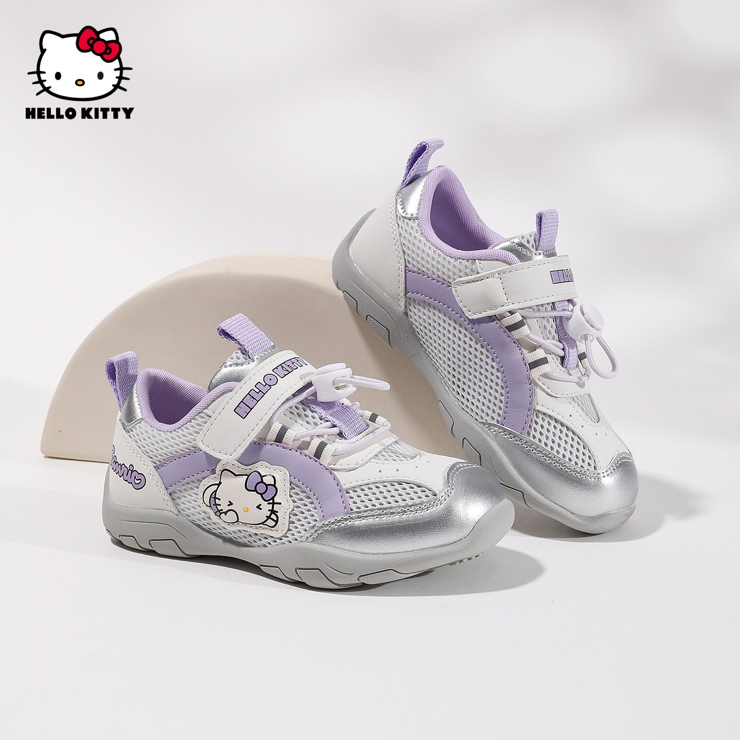 hellokitty童鞋女童板鞋春夏季网面透气网鞋户外跑步儿童运动鞋子主图