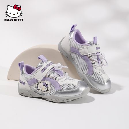hellokitty童鞋女童板鞋春夏季网面透气网鞋户外跑步儿童运动鞋子