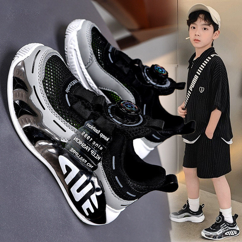 李宇新男童凉鞋2026夏季新款儿童透气老爹单网鞋中大童防滑运动鞋主图