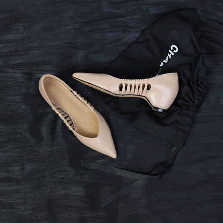 羊皮版~夏季日常单鞋女法式复古风小众编织镂空浅口一脚蹬通勤鞋