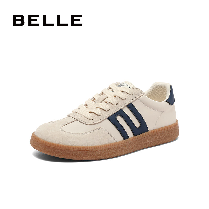 【直播】百丽女鞋德训鞋新款鞋休闲鞋舒适复古休闲运动跑鞋子主图