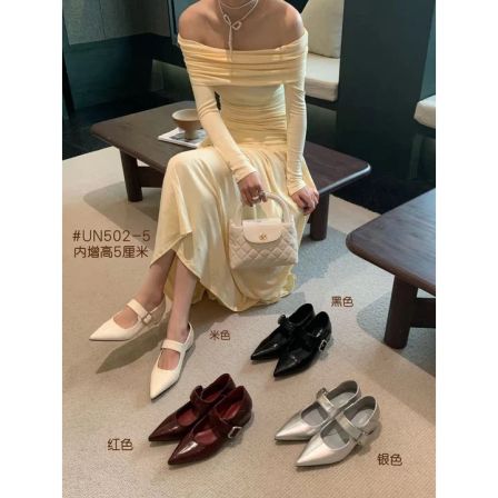 3.27小榴莲【跑单限购】跟高5cm时尚复古尖头单鞋502-5 H809