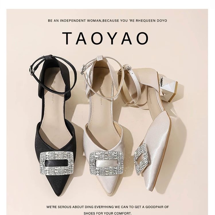 3.26小榴莲【跑单限购】跟高4cm时尚尖头单凉鞋H387-A3 H809主图