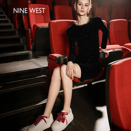 【梦露联名】Nine West/玖熙休闲厚底爱心小白鞋2026新款百搭板鞋