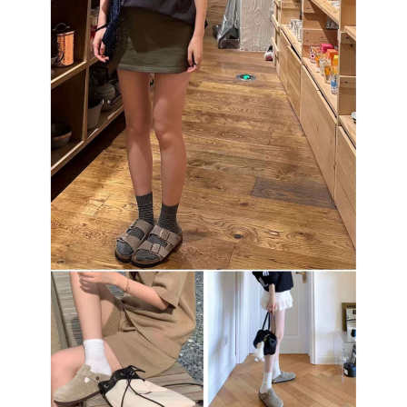 小粽子家韩代 bk鞋超软皮软底舒适百搭拖鞋260325106