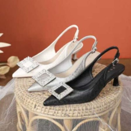 3.27小榴莲【跑单限购】跟5cm珍珠百搭高跟鞋H366-16 H809