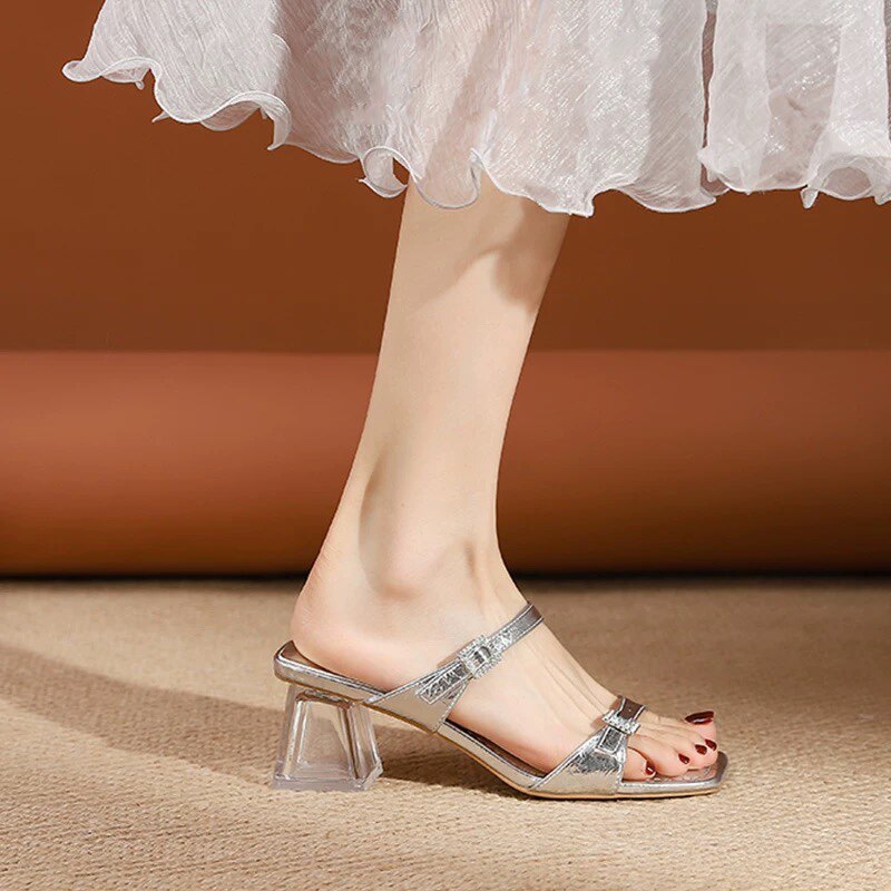 3.26小榴莲【跑单限购】跟5cm时尚方头高跟鞋H368-1 H809主图