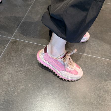 【BORAKOO】树莓色拼接款德训鞋（增高版）