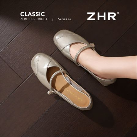 ZHR则则玛丽珍鞋女百搭复古法式