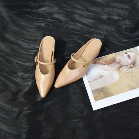 羊皮版~法式复古时尚包头凉拖鞋女日常通勤优雅气质百搭外穿凉拖