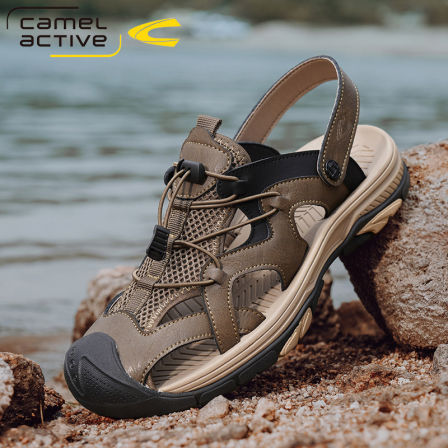 德国骆驼动感凉鞋男夏季户外登山徒步鞋透气百搭休闲鞋镂空洞洞鞋