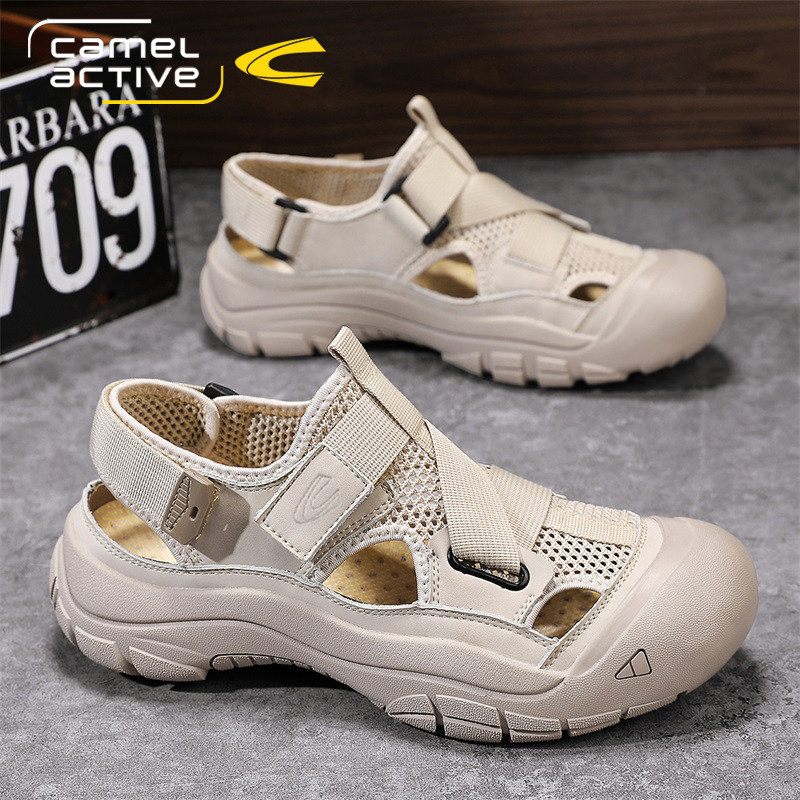 德国骆驼动感凉鞋男夏季外穿透气休闲鞋防滑厚底户外镂空洞洞鞋子主图