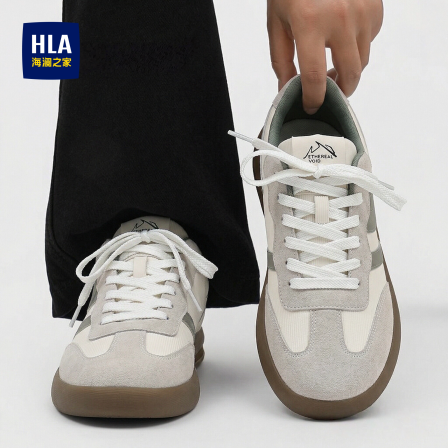 海澜之家男鞋山不在高系列2026新款真皮休闲运动板鞋潮百搭德训鞋