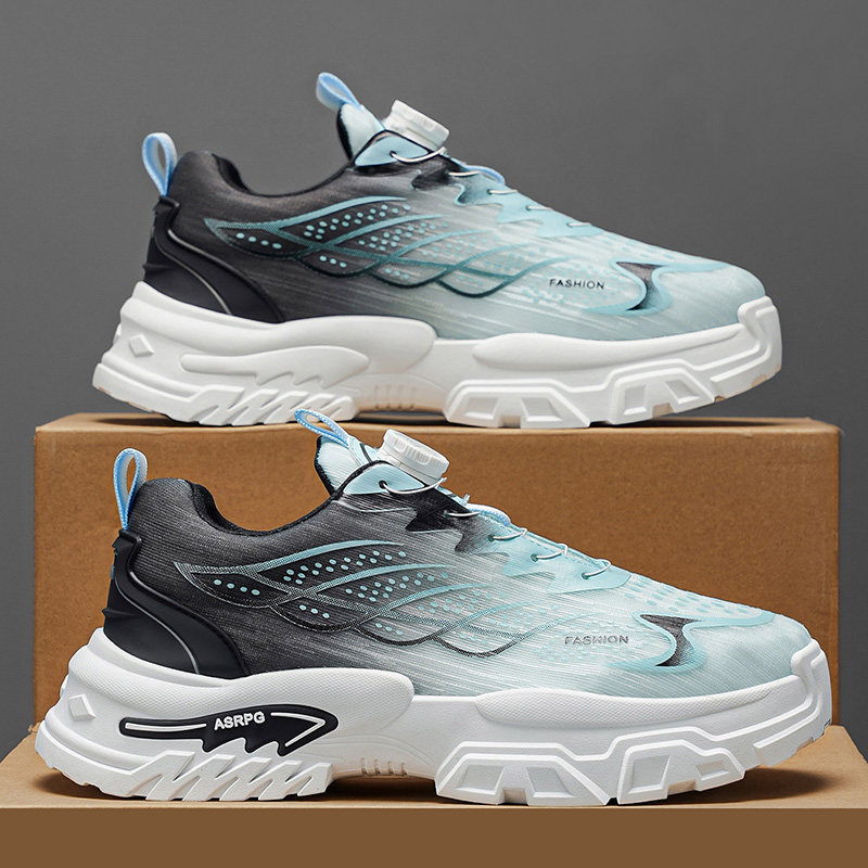 男鞋2026新款夏季透气网面防滑运动鞋男生潮流休闲跑步厚底老爹鞋主图