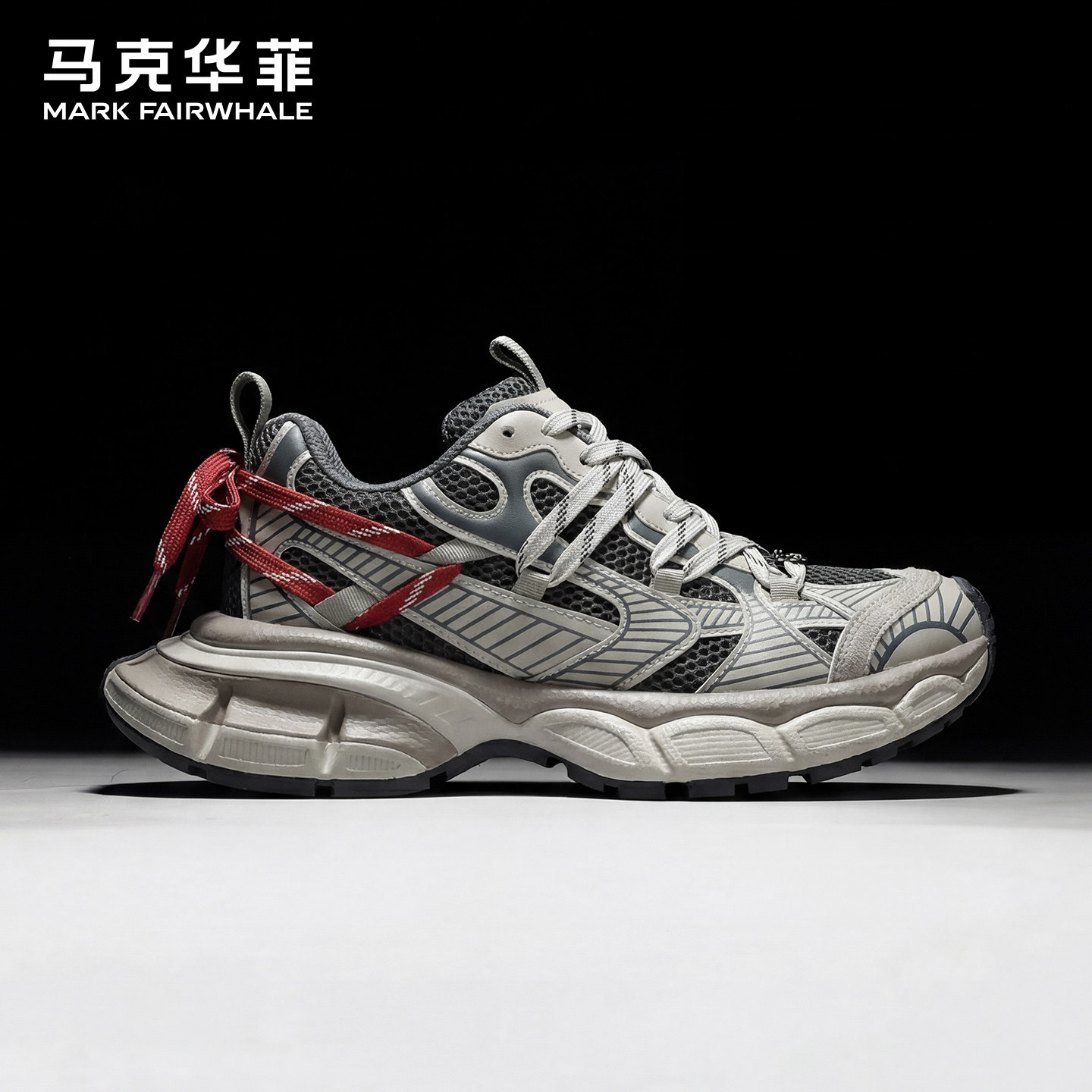 马克华菲男鞋夏季透气老爹鞋男增高运动鞋男款鞋子男士潮流休闲鞋主图
