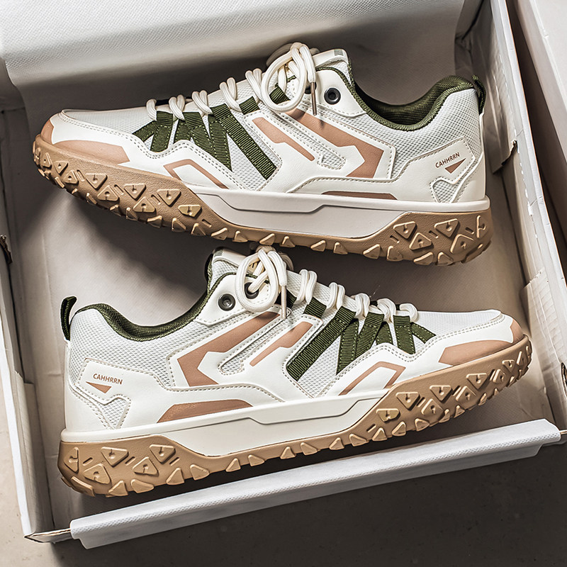 男鞋2026新款夏季透气休闲运动户外防滑耐磨徒步登山厚底老爹潮鞋主图