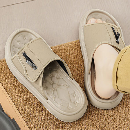 越南皮凉鞋男夏季外穿厚底防滑沙滩鞋男士户外运动可开车两用拖鞋