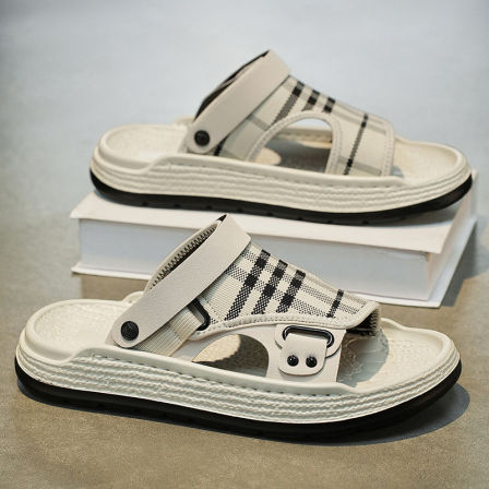 沙滩鞋男夏季外穿海边可下水越南拖鞋男士户外开车两用爸爸皮凉鞋