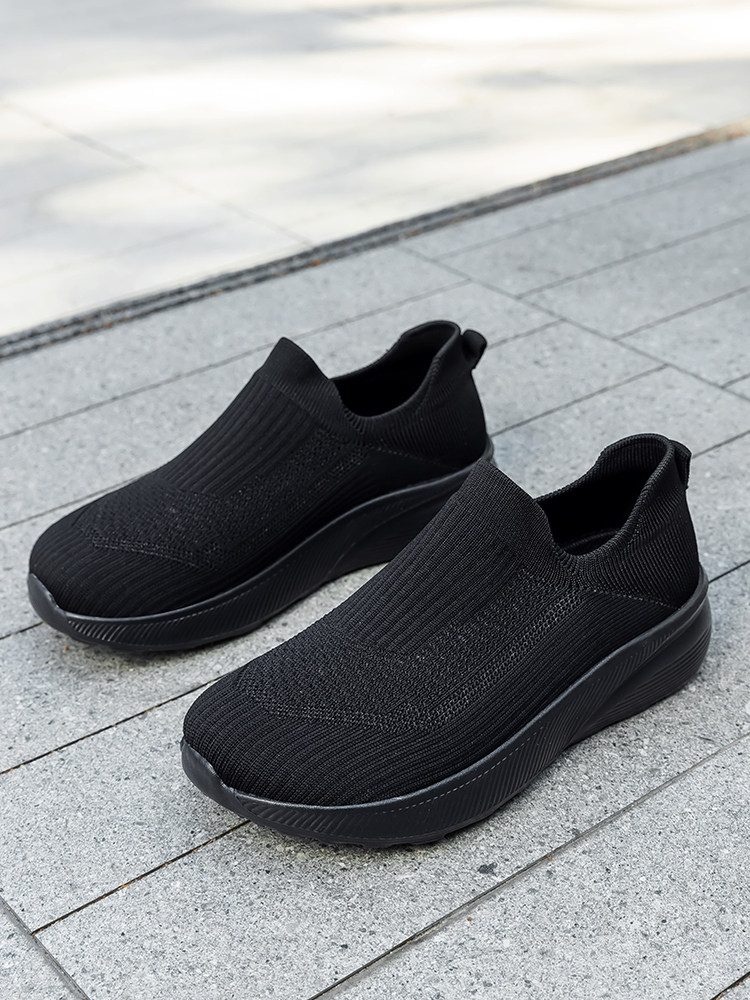 张凯丽老人鞋男款防滑夏季透气一脚蹬爸爸鞋中老年舒适健步运动鞋主图