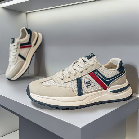 阿甘男鞋2026夏季透气网面运动鞋青少年跑步学生软底休闲老爹潮鞋