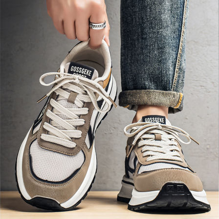 夏季男款鞋子超薄款单网运动鞋透气防臭男士增高休闲潮流阿甘板鞋