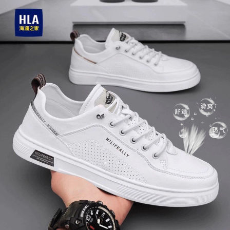 海澜之家一脚蹬男鞋2026新款夏季透气休闲板鞋男士鞋子软底小白鞋