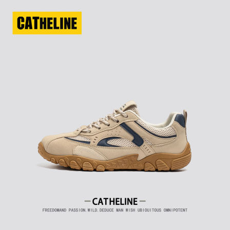 美国CAT.HELINE德训鞋男款2026夏季复古运动阿甘潮男鞋透气赛车鞋