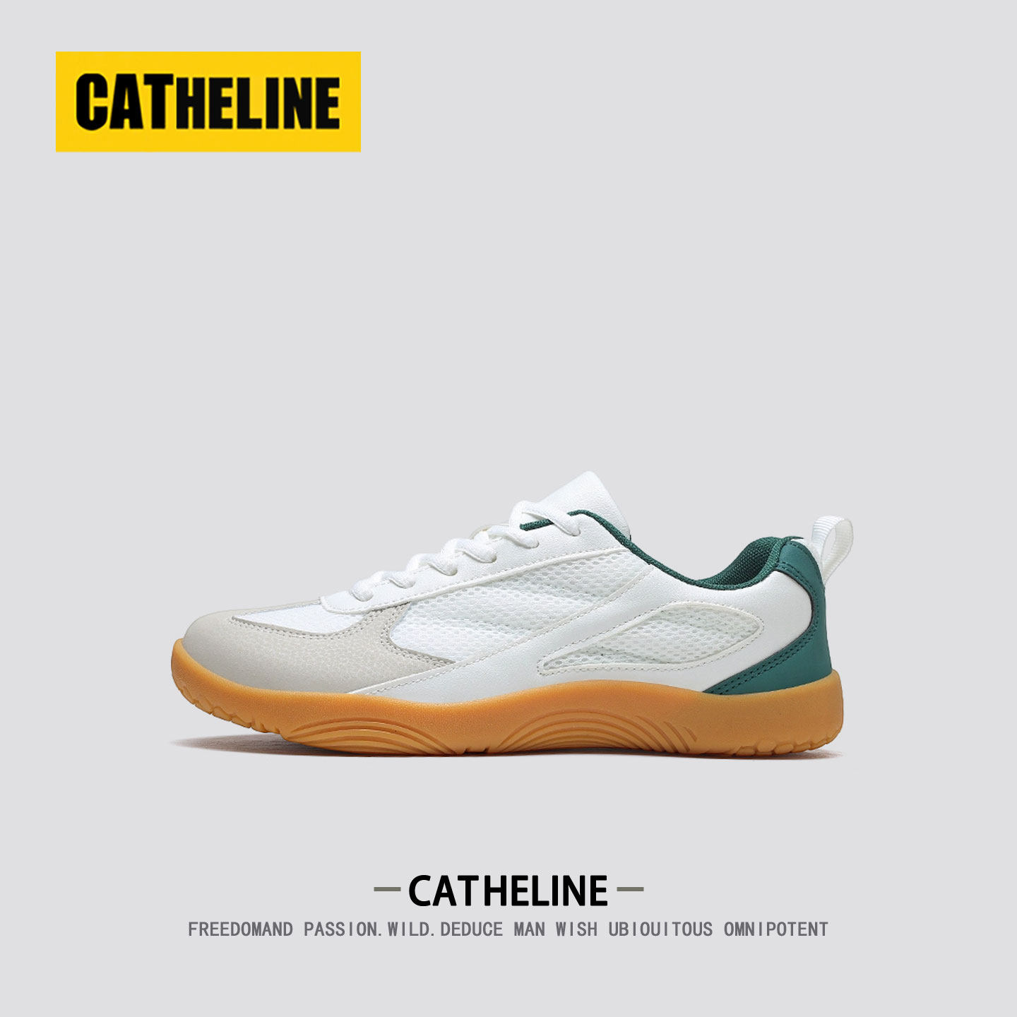 [百搭舒适]美国CAT.HELINE宽头德训鞋男女款夏季透气运动阿甘板鞋主图