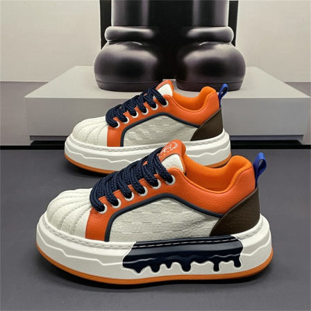 贝壳头男鞋2026新款夏季休闲小众设计厚底平板鞋男士防滑运动潮鞋