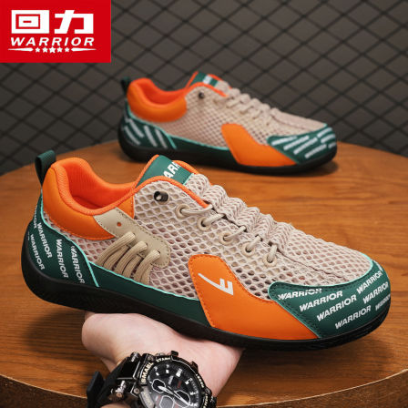 回力男鞋夏季透气网面工作软底一脚蹬豆豆鞋男士休闲运动阿甘板鞋