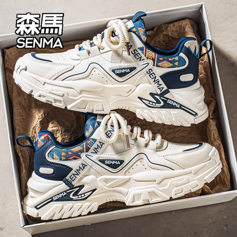 SENMA/森马男鞋2026新款夏季透气休闲跑步运动鞋青少年厚底老爹鞋主图
