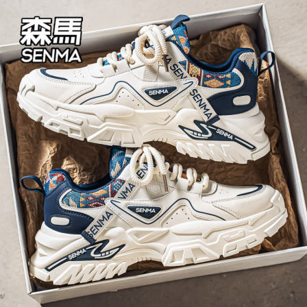 SENMA/森马男鞋2026新款夏季透气休闲跑步运动鞋青少年厚底老爹鞋