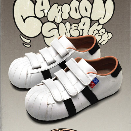 【孙恩盛同款】BBIMP贝壳头卡通休闲板鞋男潮牌小白鞋增高百搭鞋