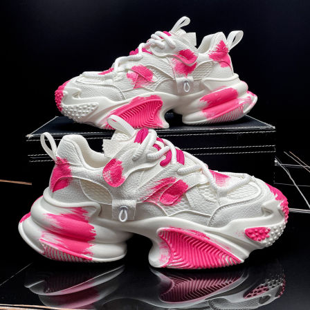 超火老爹鞋男2026夏季新款透气运动鞋时尚拼色潮牌男鞋厚底休闲鞋