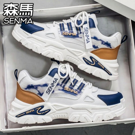 森马网红爆款男鞋夏季透气网面运动休闲跑步潮牌百搭小白老爹潮鞋