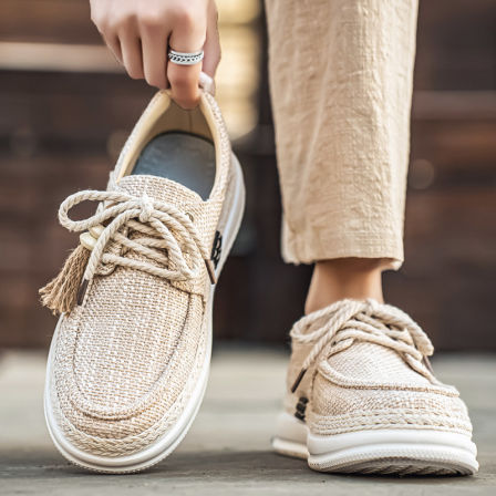 帆布男鞋夏季2026新款潮牌百搭休闲板鞋男士小众原创软底运动布鞋