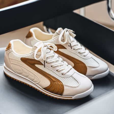 运动休闲男鞋德训夏季透气2026新款百搭学生网面潮鞋复古阿甘板鞋