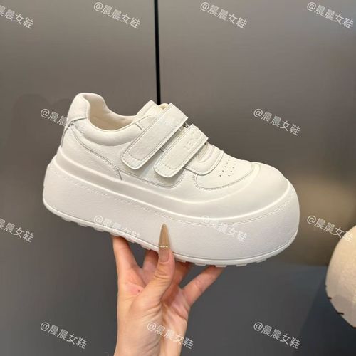 糯糯大头-魔术贴厚底小白鞋女款2026新款轻便百搭休闲板鞋主图