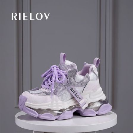 增高9.5cm小个子厚底时尚潮百搭网面女士休闲老爹鞋25183-2