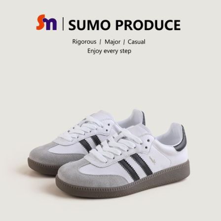 素陌经典款德训鞋女透气休闲运动板鞋真皮阿甘鞋夏季百搭平底5998