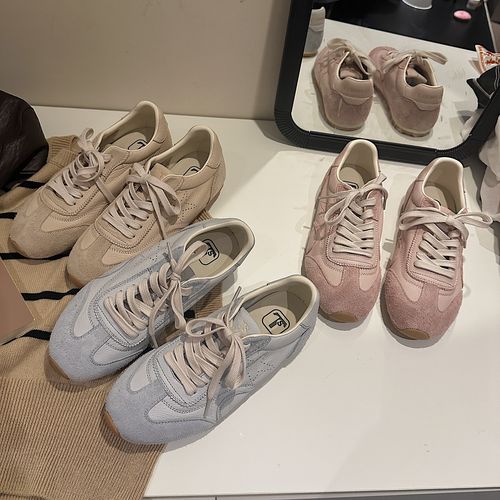 TS/TS休闲女鞋2026春夏新款休闲运动鞋平底低帮时尚百搭德训鞋主图