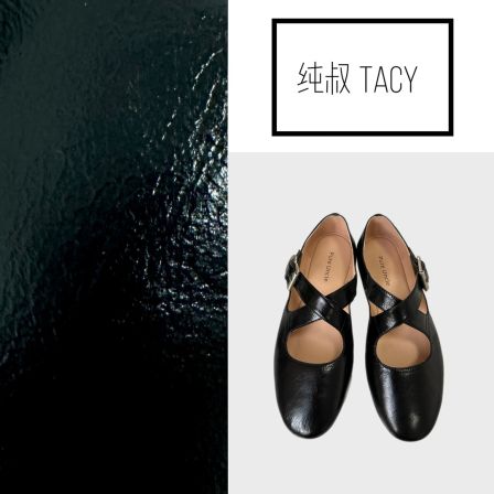 纯叔四店“玛丽珍”头层牛皮交叉带复古乖乖女气质单鞋