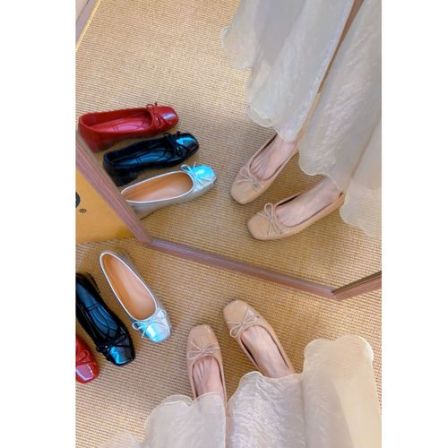 【内增高5公分】春季芭蕾风单鞋女软底方头软面不累脚百搭平底浅口