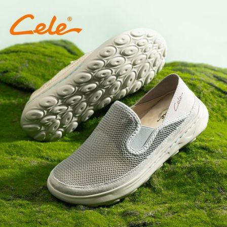 Cele/策乐男士飞织网面鞋镂空透气休闲一脚蹬三色可选