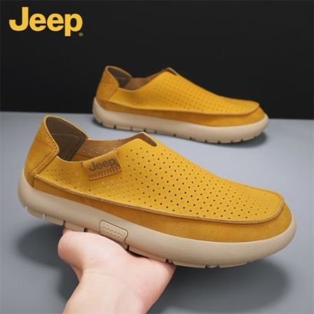 JEEP/吉普男鞋夏季透气一脚蹬懒人鞋男士轻便新款户外百搭休闲鞋