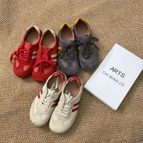 喜樂  2026头层牛皮真皮软底拼色德训鞋春季新款时尚百搭休闲时尚主图