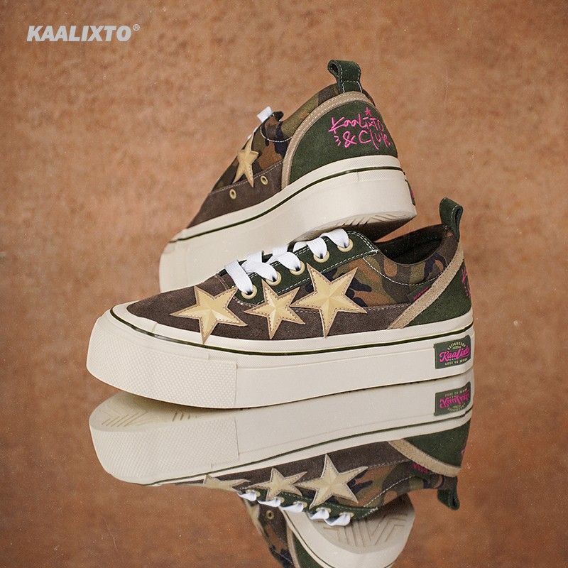 【经典款】Kaalixto迷彩帆布鞋厚底国潮经典春夏百搭增高透气潮流主图